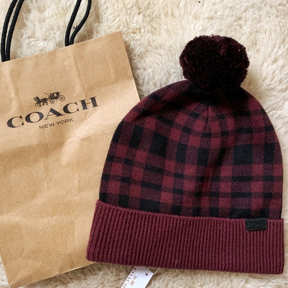 Coach Accessories - Coach Pom Pom Beanie NWT